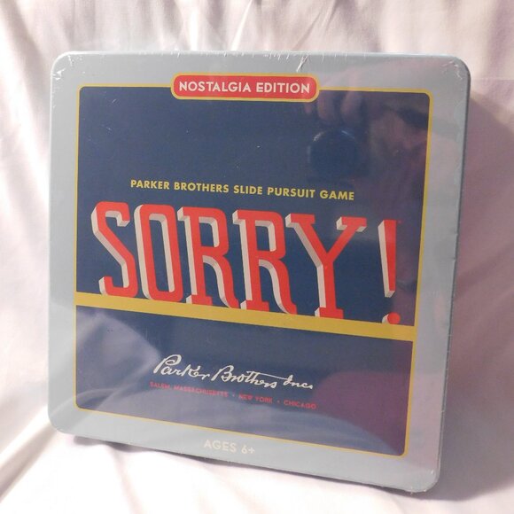 Sorry! Nostalgia Edition Board Game in Collectible Tin Hasbro Parker Brothers - Picture 1 of 4